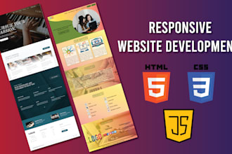 develop responsive website using HTML, CSS, java script and flexbox