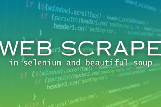 web scrape in selenium and beautifulsoup