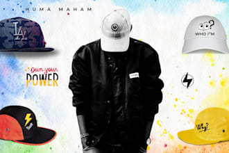 do custom hat and cap with patches and any front design