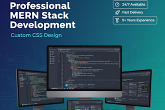 deliver professional mern stack development with custom CSS design