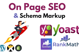 wordpress on page SEO optimization by yoast, rankmath, schema markup