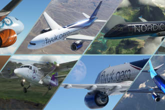 create custom, replica, virtual airline liveries for microsoft flight simulator