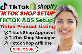 setup tik tok shop tik tok shopify dropshipping ads setup marketing