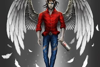 create character and oc design on digital art