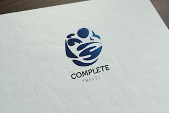 create eye catchy travel agency summer vacation or holiday logo