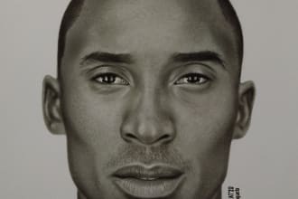 draw a hyper realistic traditional charcoal portrait