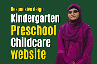 create kindergarten, daycare, preschool, childcare school website