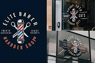 create an outstanding barber logo design