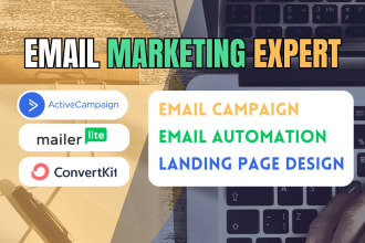 setup email automation activecampaign, mailerlite, convertkit