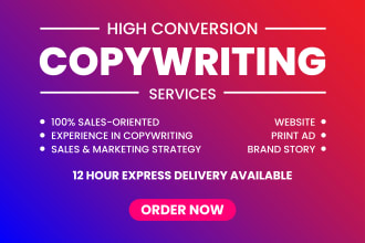 do professional copywriting for your website or print ad