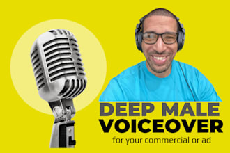 record a deep male voiceover for your commercial or ad