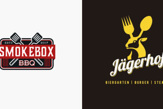 design restaurant, pizza, bbq, burger, drink, catering,food logo design