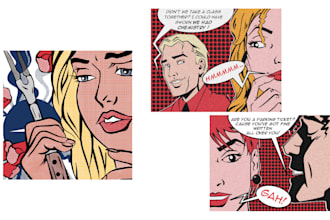 do vintage comic illustrations