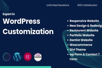 design, redesign, edit clone wordpress restaurant, dentist, handyman website