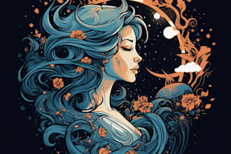 make a detailed illustration for your t shirt