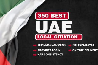 do 350 uae local citation and directories and seo submishion