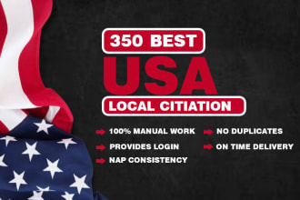 top 350 USA local business SEO citations and directories