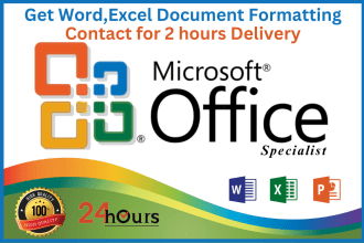 do microsoft word, excel document formatting professionally