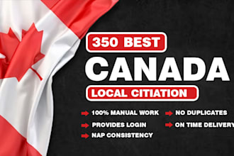 do 350 canada local listing citations and directory seo