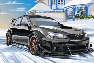 transform your car our vehicle into my style illustration
