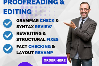 proofread and edit your content, thesis, articles