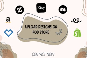 upload your designs on your pod stores