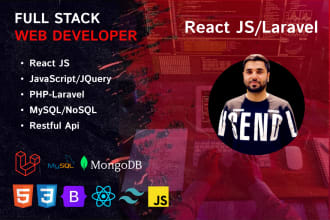 be your professional full stack web developer php laravel,python,react,mysql