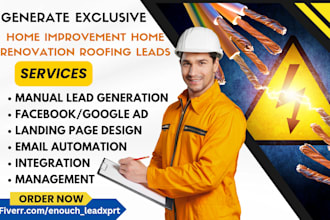 generate roofing leads home improvement lead home renovation lead via ads funnel