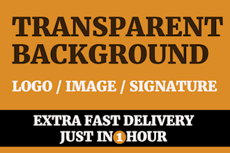 make logo transparent  background png in just 1hrs