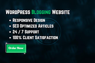build responsive professional wordpress blogging website