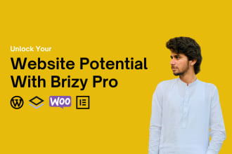 design stunning website template with brizy pro