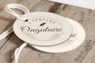create modern salon, hair dresser, nail polisher, girls beauty logo