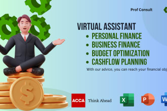 be a virtual assistant for personal finance and business finance