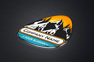 create eye catchy logo about travel, adventure, outdoor, nature, mountain
