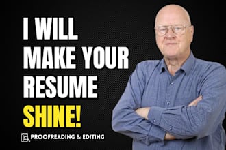 proofread and edit your resume