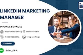 be your linkedin b2b sales and marketing manager