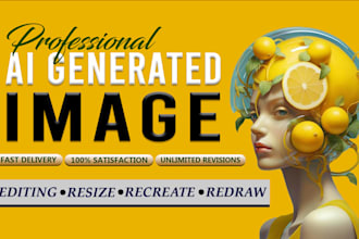 resize, redraw, recreate, edit your ai generated image, logo, jpg png to vector
