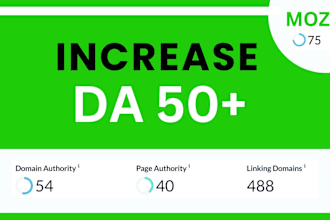 increase domain authority moz da 50,60 plus increase da pa