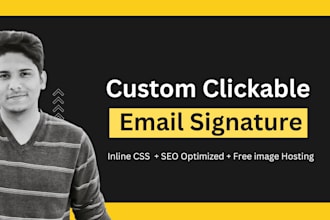 design fully clickable custom email signature in HTML