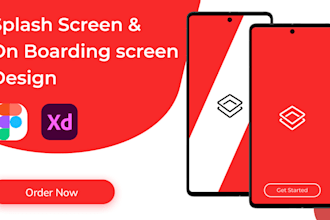 design impressive splash screen and cool onboarding app screen