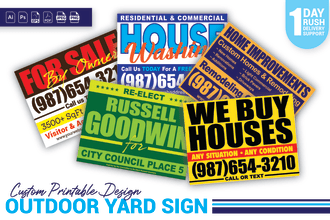 design custom outdoor sign, signage, yard signs