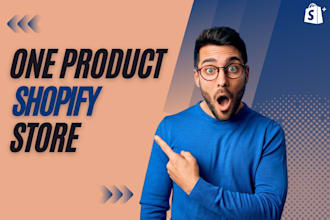 build one product shopify dropshipping store or landing page