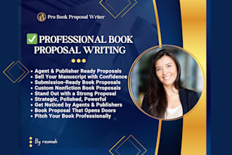 write a professional book proposal for agents, publishers, or submissions
