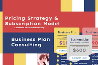 create pricing models and strategies with financial plan