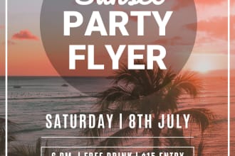 design dj, music, event, party, flyer, and poster in 10 h