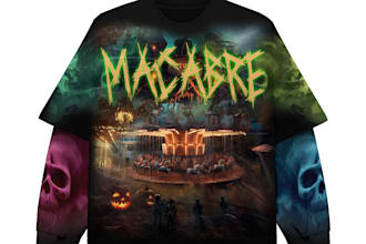 make dark scary saint full print tshirt designs