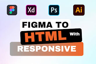 covert figma to html, css, tailwind css, xd to html