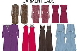 make garment technical drawings and tech packs