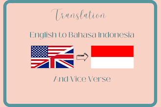 translate english to indonesian language and vice verse
