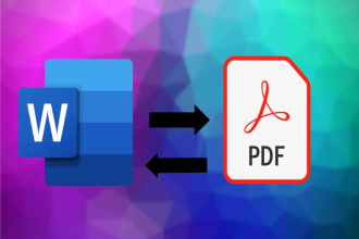 convert your pdf, image, retype your data into word file